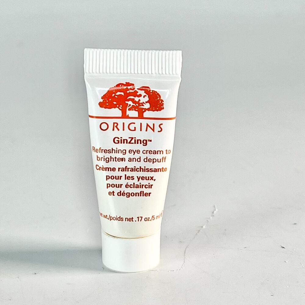 Origins GinZing Refreshing Eye Cream Brighten Depuff Travel .17 fl oz 5ml New